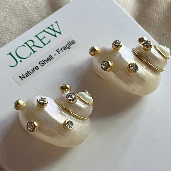 J. Crew seashell earrings NWT - Picture 1 of 10